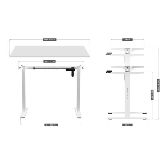 Electric desk stand MARK ADLER Xeno 4.1 White - Pilt 6