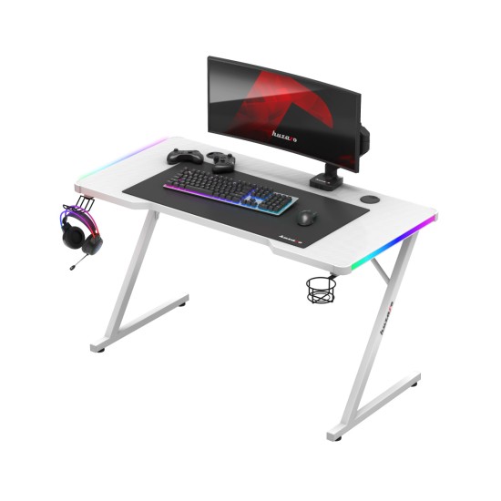 Huzaro Hero 2.5 RGB WHITE gaming desk — изображение 4