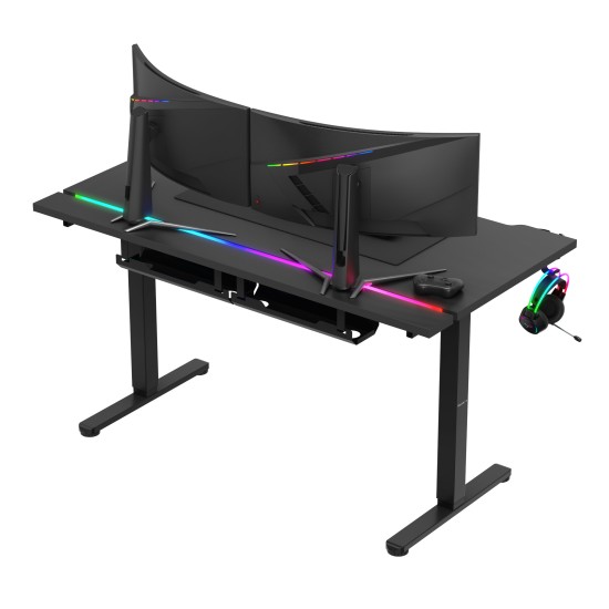 Huzaro Hero 8.7 RGB LED Electric Desk Black - obrazek 4