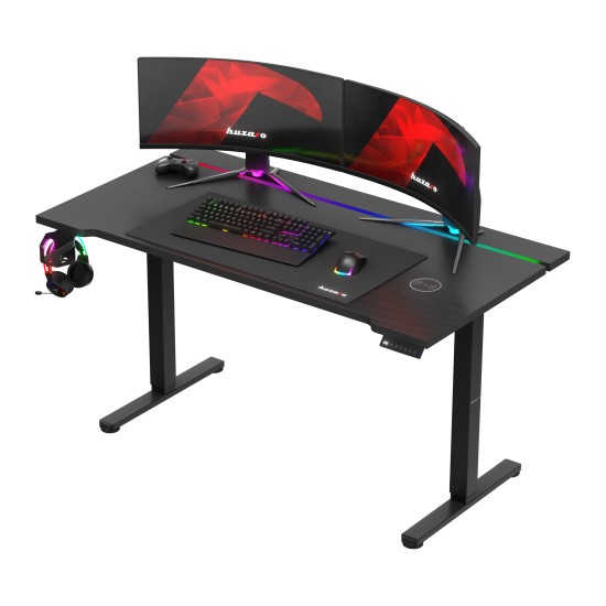Huzaro Hero 8.7 RGB LED Electric Desk Black - obrazek 5