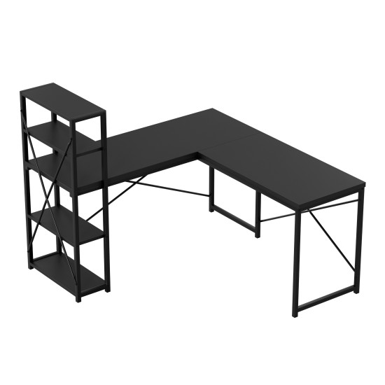 Mark Adler Leader 5.9 Black Corner Desk with shelves - Pilt 2