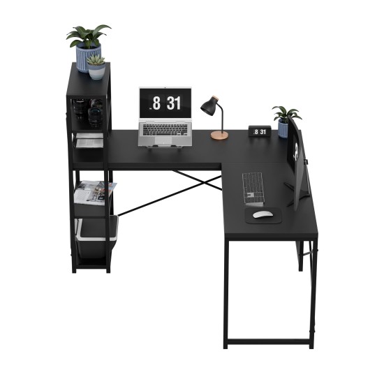 Mark Adler Leader 5.9 Black Corner Desk with shelves - Pilt 3