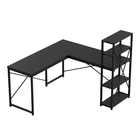 Mark Adler Leader 5.9 Black Corner Desk with shelves - Pilt 6